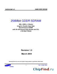 Datasheet K4D553238F-JC manufacturer Samsung