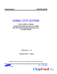 Datasheet K4D623238B-GC/L40 производства Samsung