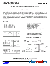 Datasheet K4E160412D-B manufacturer Samsung