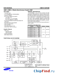 Datasheet K4G163222A manufacturer Samsung