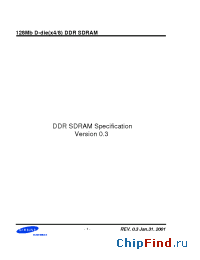 Datasheet K4H280838D-TLB3 manufacturer Samsung