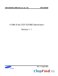 Datasheet K4H510438B-TC/LB3 manufacturer Samsung