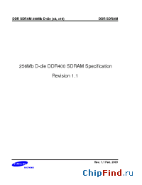 Datasheet K4H56038D-TC manufacturer Samsung