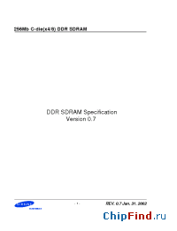 Datasheet K4H560438C-CB3 manufacturer Samsung