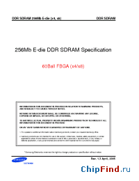 Datasheet K4H560838E-GCB0 manufacturer Samsung