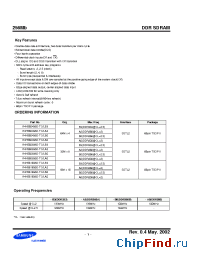Datasheet K4H561638D-TC/LB0 manufacturer Samsung