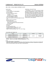 Datasheet K4M28163LF-R(B)E/N/S/C/L/R1L manufacturer Samsung