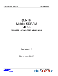 Datasheet K4M28163PD-BG manufacturer Samsung