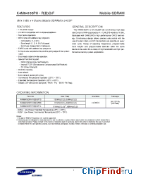 Datasheet K4M64163PH-RBF90 manufacturer Samsung
