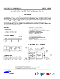 Datasheet K4Q170411C manufacturer Samsung