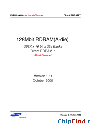Datasheet K4R271669AN-CG6 manufacturer Samsung