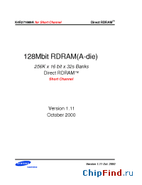 Datasheet K4R271669A-SCxx manufacturer Samsung