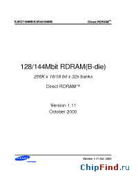 Datasheet K4R271669B-NMCK7 manufacturer Samsung