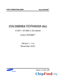 Datasheet K4R571669M manufacturer Samsung