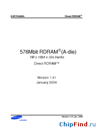 Datasheet K4R761869A-FbCcN1 manufacturer Samsung