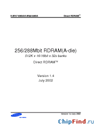 Datasheet K4R881869A-FCM8 manufacturer Samsung