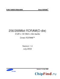 Datasheet K4R881869D-FCM8 manufacturer Samsung