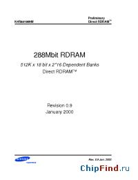 Datasheet K4R881869M-NCK7 manufacturer Samsung