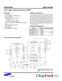 Datasheet K4S161622D manufacturer Samsung