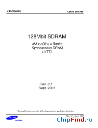 Datasheet K4S280832D-TC/L1L manufacturer Samsung