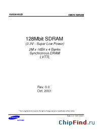 Datasheet K4S281632D-TB1L manufacturer Samsung