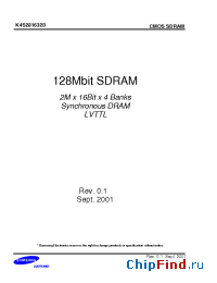 Datasheet K4S281632D-TC manufacturer Samsung