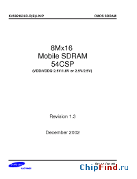 Datasheet K4S28163LD-RBL/N/P15 manufacturer Samsung