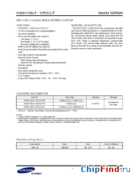 Datasheet K4S51153LF-Y(P)C/L/F75 manufacturer Samsung