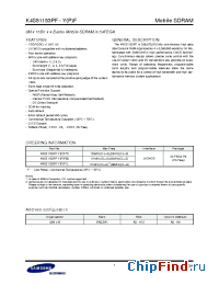 Datasheet K4S51153PF-YF75 manufacturer Samsung