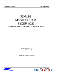 Datasheet K4S51163LC-XXXX manufacturer Samsung