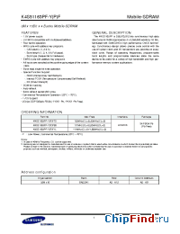 Datasheet K4S51163PF-Y(P)F75 manufacturer Samsung