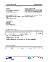 Datasheet K4S51323PF manufacturer Samsung