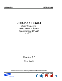 Datasheet K4S560432C-TB75 manufacturer Samsung