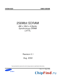 Datasheet K4S561632D-TC/L75 manufacturer Samsung