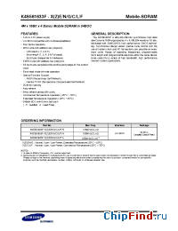 Datasheet K4S561633F-X(Z)E/N/G/C/L/F1H manufacturer Samsung