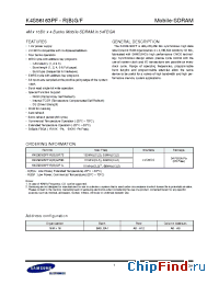 Datasheet K4S56163PF-F1L manufacturer Samsung