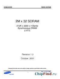 Datasheet K4S643232E-TC/L70 manufacturer Samsung