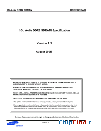 Datasheet K4T1G044QA-ZCE6 manufacturer Samsung