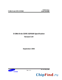 Datasheet K4T51043QB-GLD5 manufacturer Samsung
