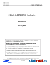 Datasheet K4T51163QC-ZC(L)E7 manufacturer Samsung