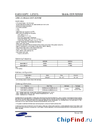 Datasheet K4X51163PC-LECA manufacturer Samsung