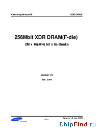 Datasheet K4Y54044UF manufacturer Samsung