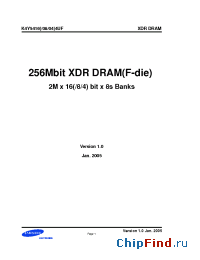 Datasheet K4Y54044UF-JCB3 manufacturer Samsung