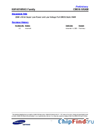 Datasheet K6F4016R4G-EF85 manufacturer Samsung