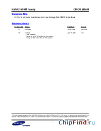 Datasheet K6F8016R6M-FF85 manufacturer Samsung