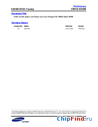 Datasheet K6F8016T6C manufacturer Samsung