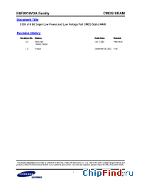 Datasheet K6F8016V3A-F manufacturer Samsung