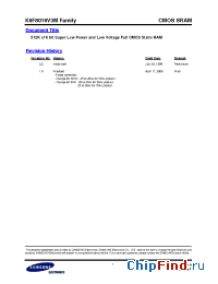 Datasheet K6F8016V3M-F manufacturer Samsung