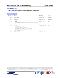 Datasheet K6L1016V3B-F manufacturer Samsung