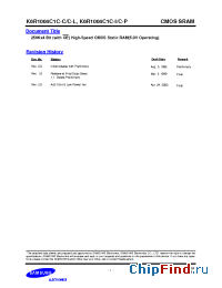 Datasheet K6R1004C1C-I12 manufacturer Samsung